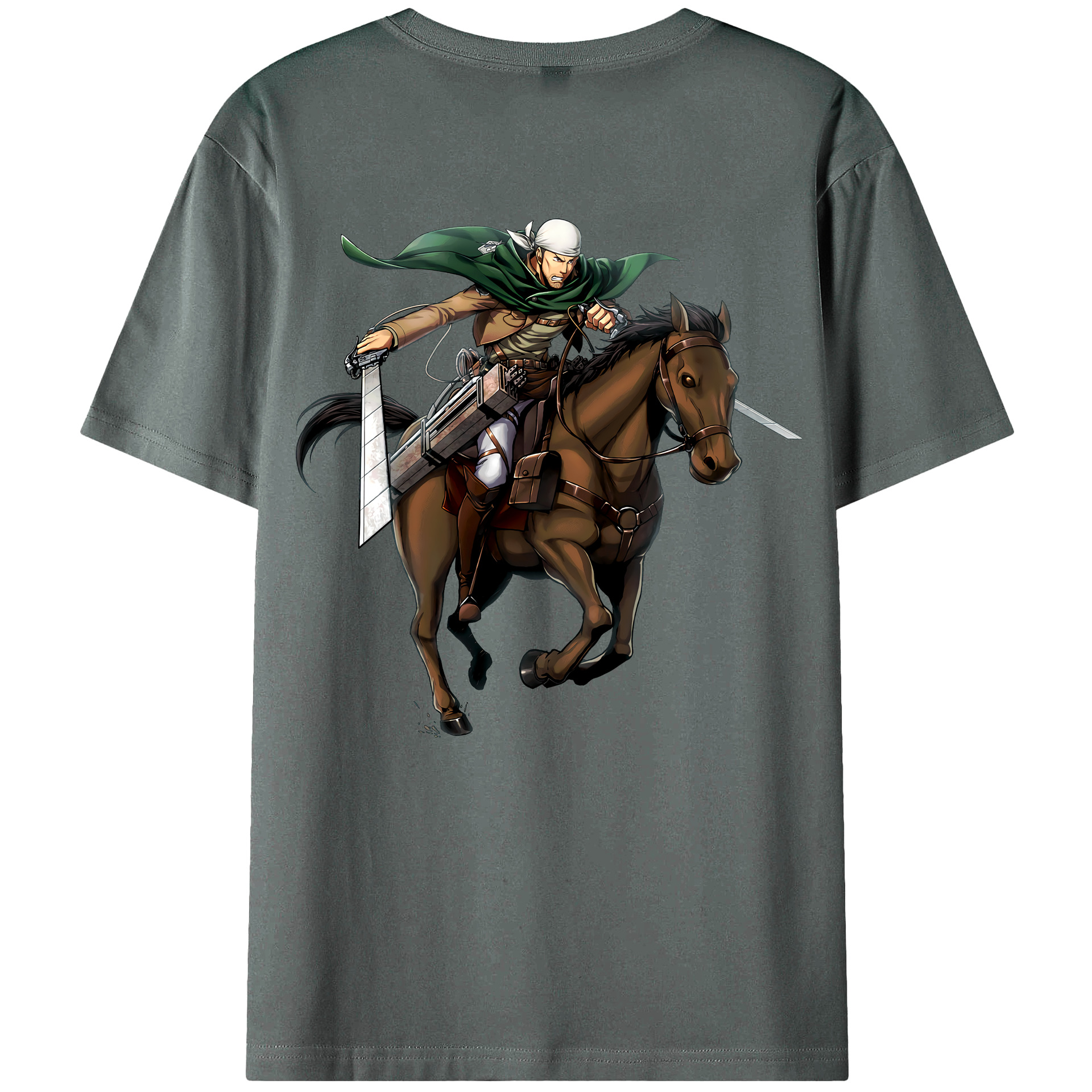 （画像用） 進撃の巨人 Attack on Titan 綿100％半袖Tシャツ（背面プリント）